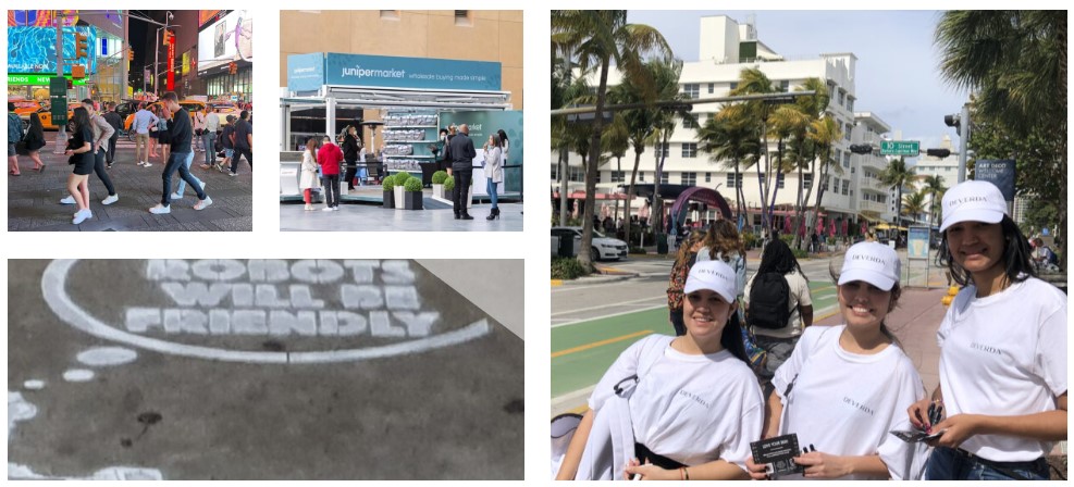 Sidewalk advertising Miami