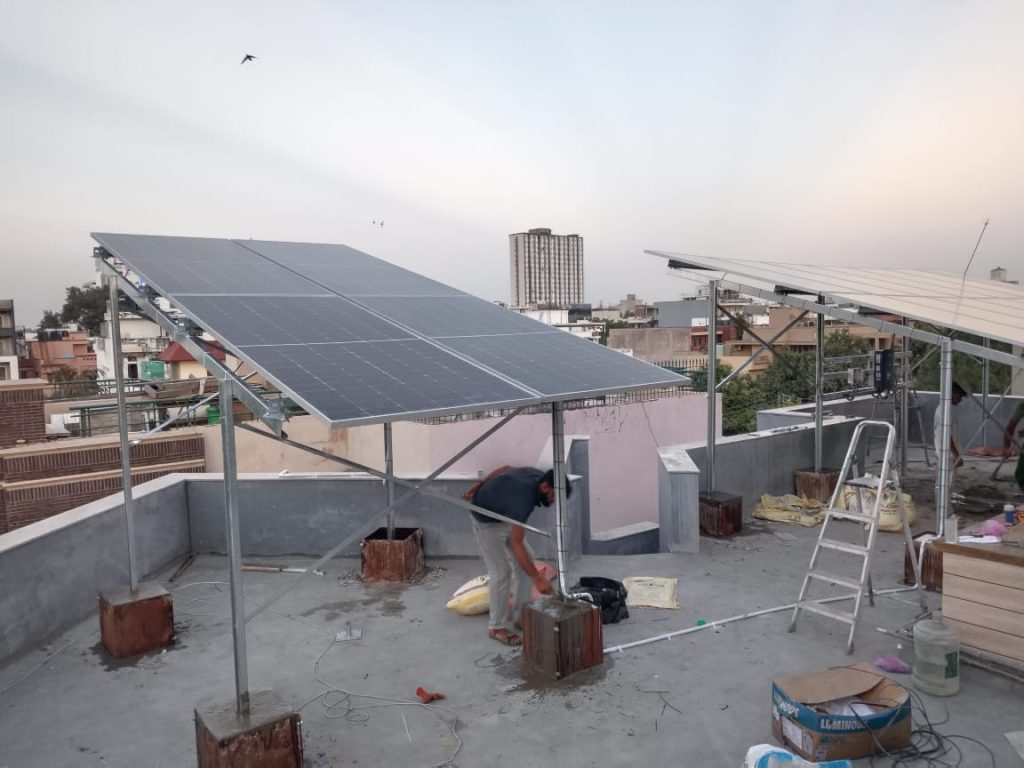 Solar panel installation in home | Om Solar Solutions