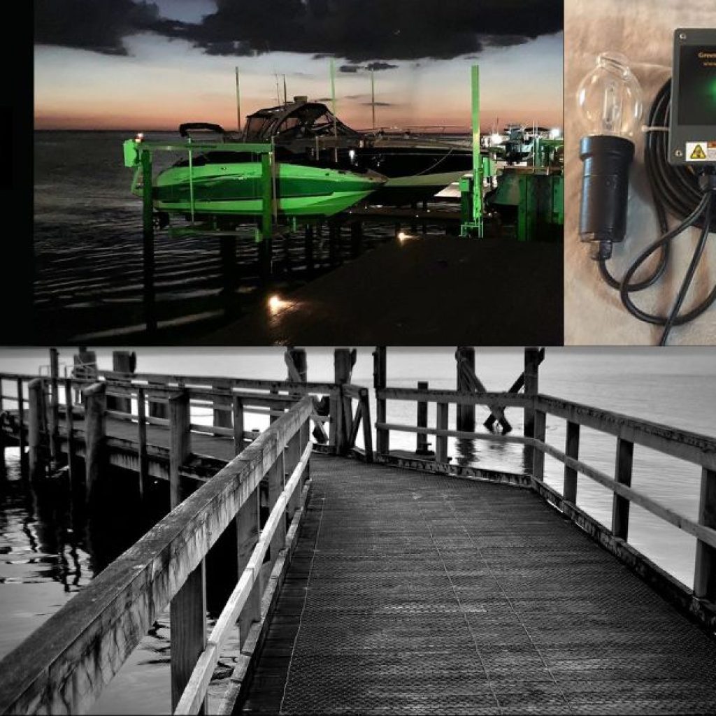 Illuminate Night Stalking Fish: Durable Green-Glow Dock Light Illuminate Night Stalking Fish: Durable Green-Glow Dock Light