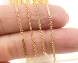 14kt solid gold chain for women