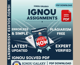 IGNOU Solved Assignment